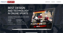 Desktop Screenshot of prestosports.com