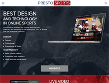 Tablet Screenshot of prestosports.com